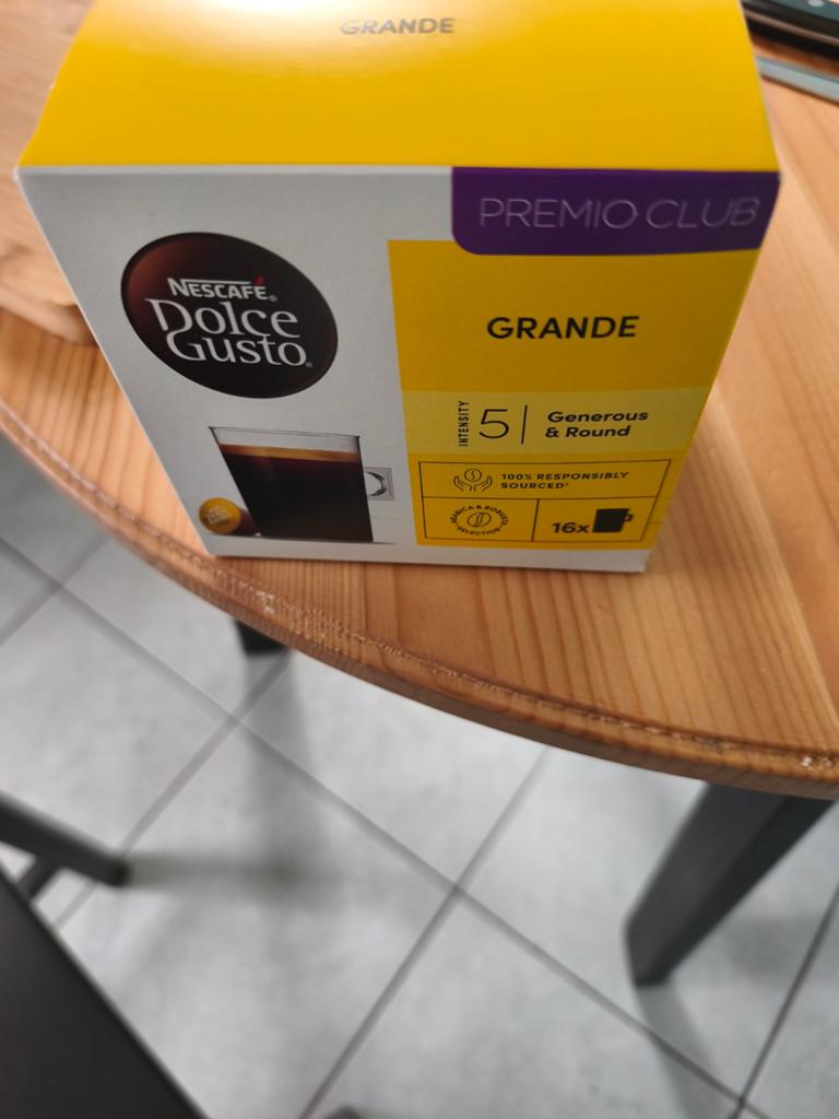 Boîte de capsules Dolce Gusto "Grande", Enlèvement
