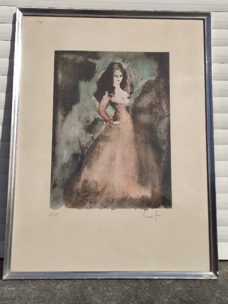 lithographie epreuve d artiste signe leonor fini, Enlèvement ou Envoi