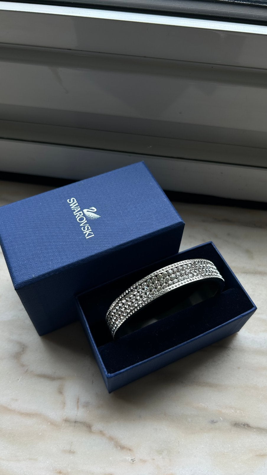 Swarovski armband, Met kristal, Staal, Ophalen of Verzenden, Zo goed als nieuw