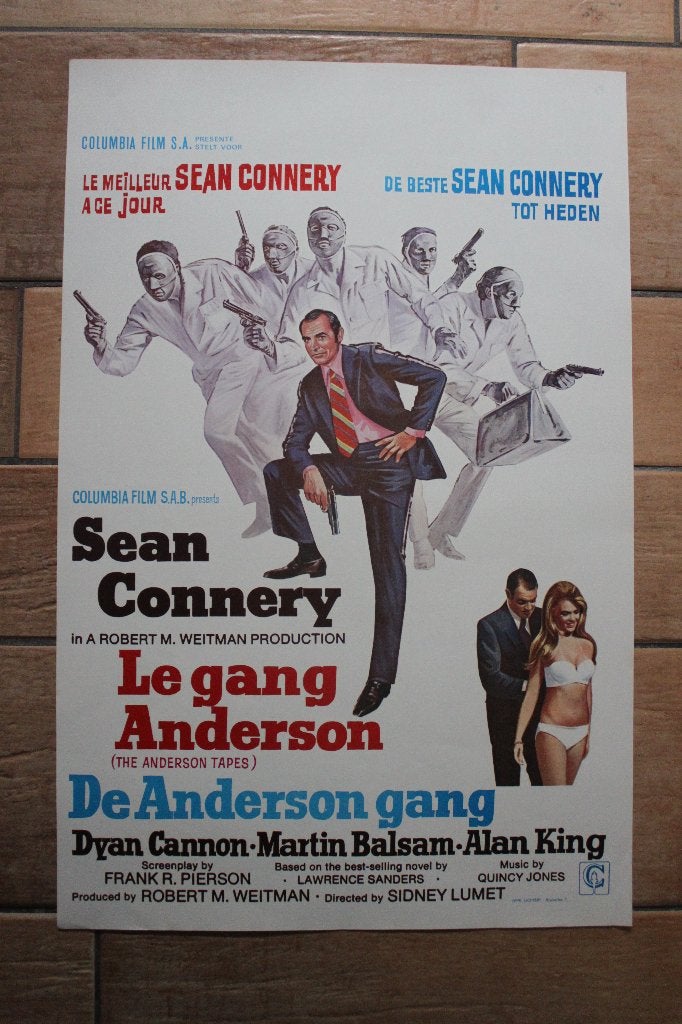 filmaffiche Sean Connery The Anderson Tapes filmposter, Collections, Enlèvement ou Envoi, Rectangulaire vertical, A1 jusqu'à A3