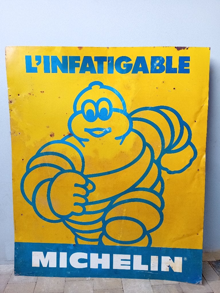 Grande enseigne publicitaire MICHELIN L'infatiguable, Enlèvement, Utilisé, Panneau publicitaire