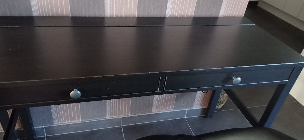 Ikea bureau plus bureel stoel, Ophalen, Zwart, Gebruikt, 120 cm