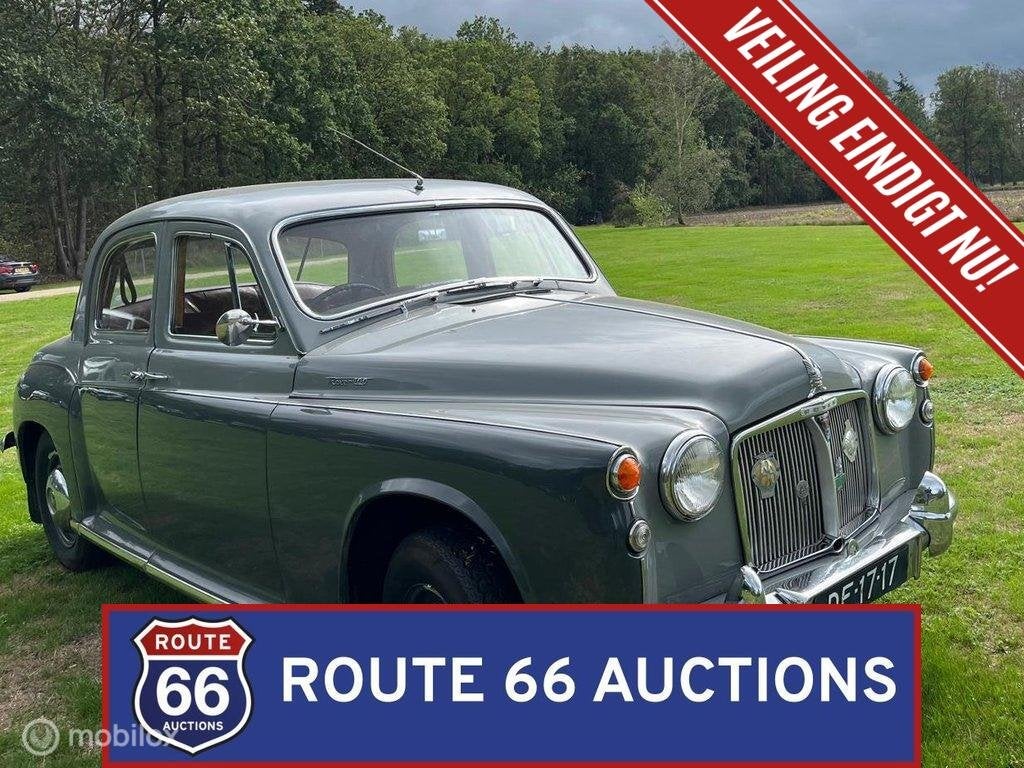 Rover P4 100 | 1961 | Route 66 Auctions, Rover, Zwart, Bedrijf, Handgeschakeld