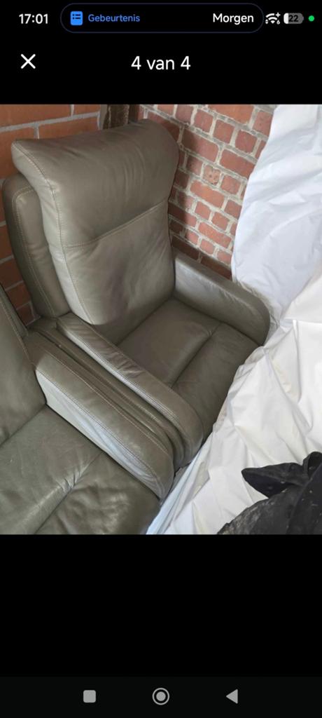 Zetel 3 zit en 1 zit met relaxoptie, Huis en Inrichting, Fauteuils, Ophalen