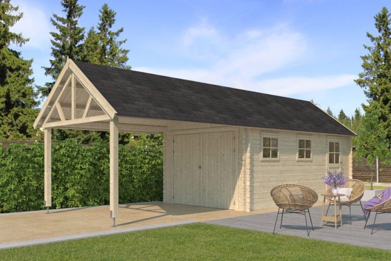 NOUVEL abri de garage en bois : 3611EXT, Envoi, Neuf