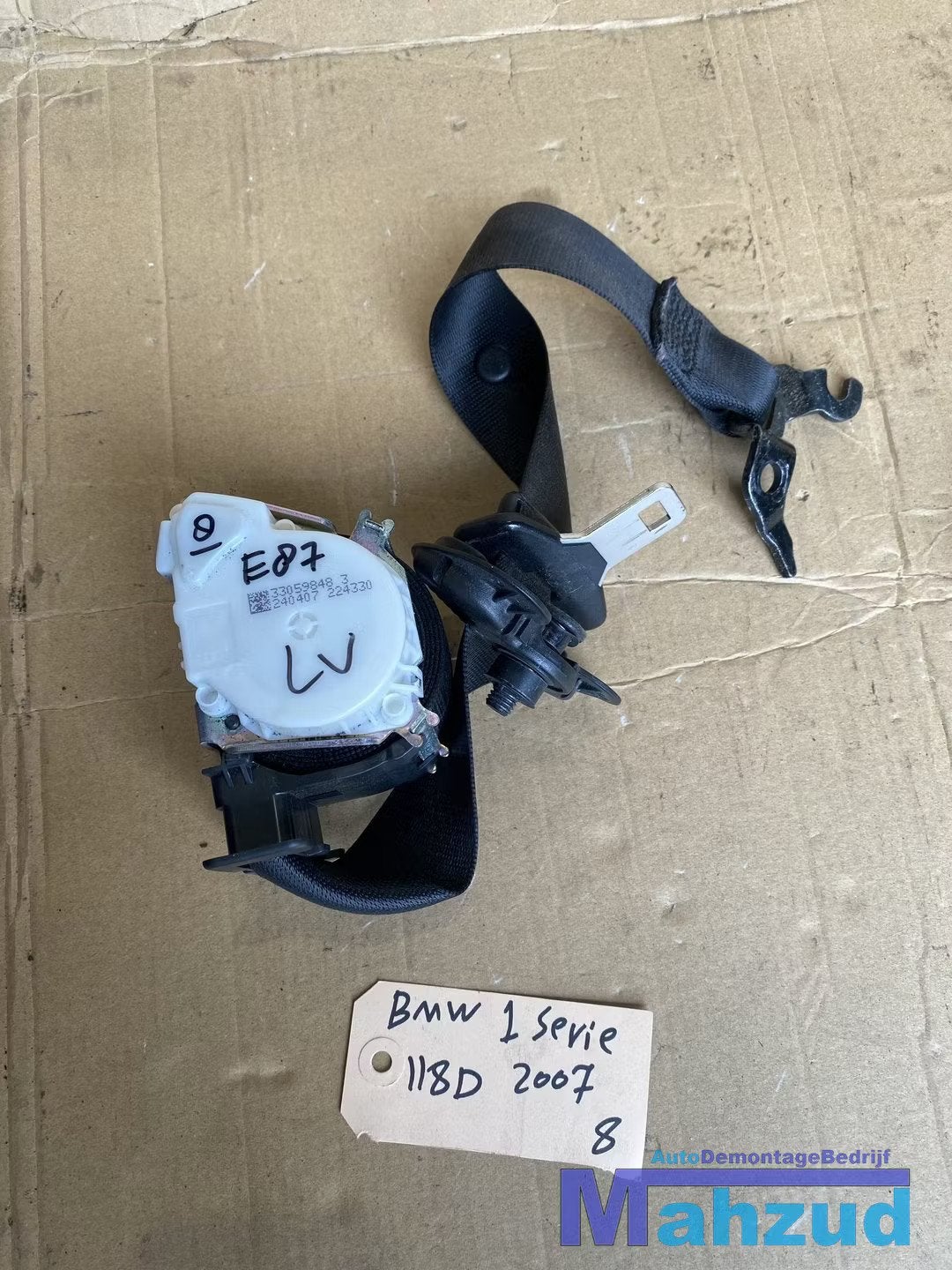BMW 1 SERIE E87 links voor gordel 330598483, Petuelring 130
80788  Munich, DE, Gebruikt, Info@bmw.de, BMW