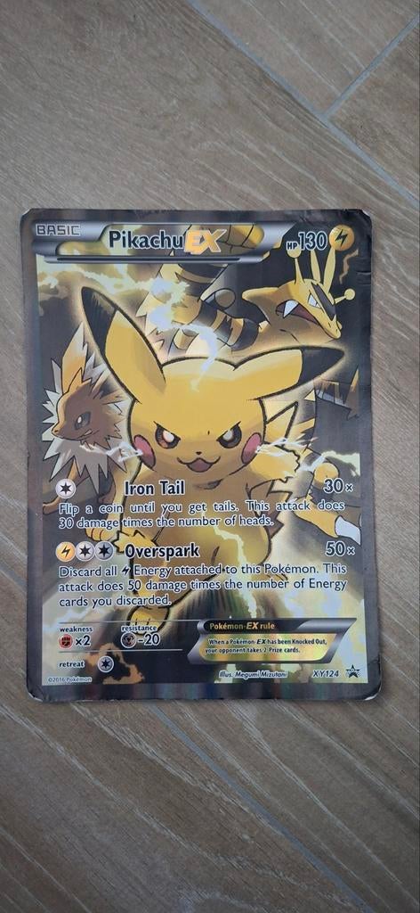 Pikachu EX jumbo pokémonkaart, Ophalen of Verzenden