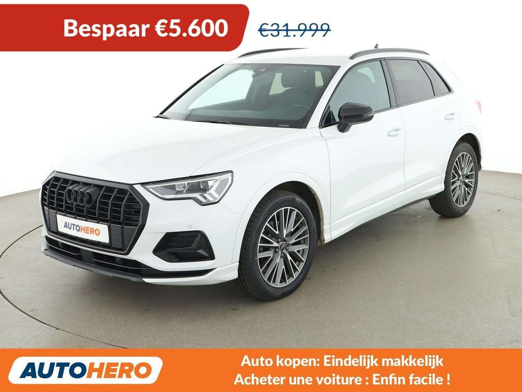 Audi Q3 35 TDI Advanced (bj 2023, automaat), Auto's, 1655 kg, Wit, Leder, 150 pk