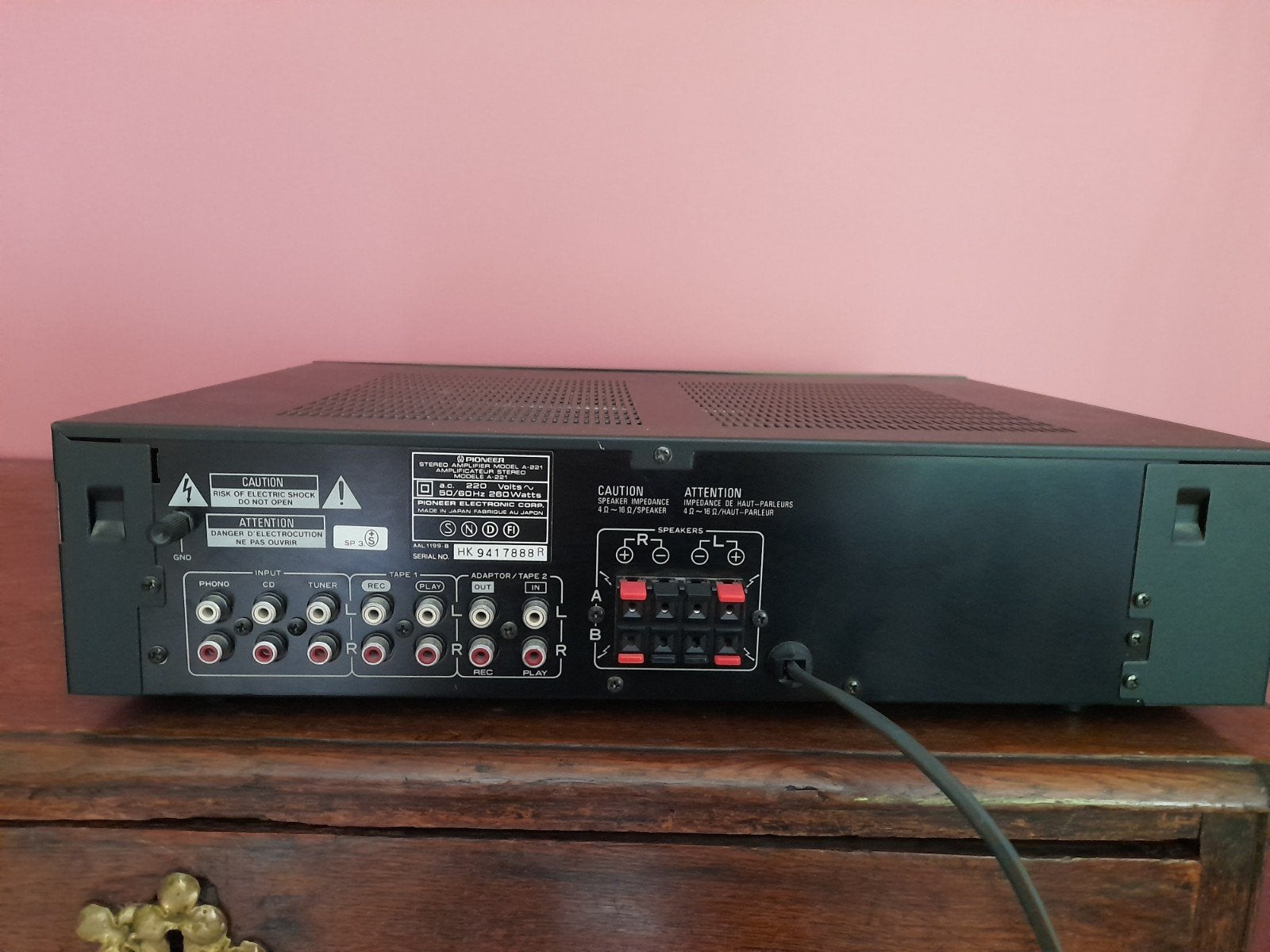 Ampli Pioneer A 221, TV, Hi-fi & Vidéo, Amplificateurs & Ampli-syntoniseurs, Enlèvement