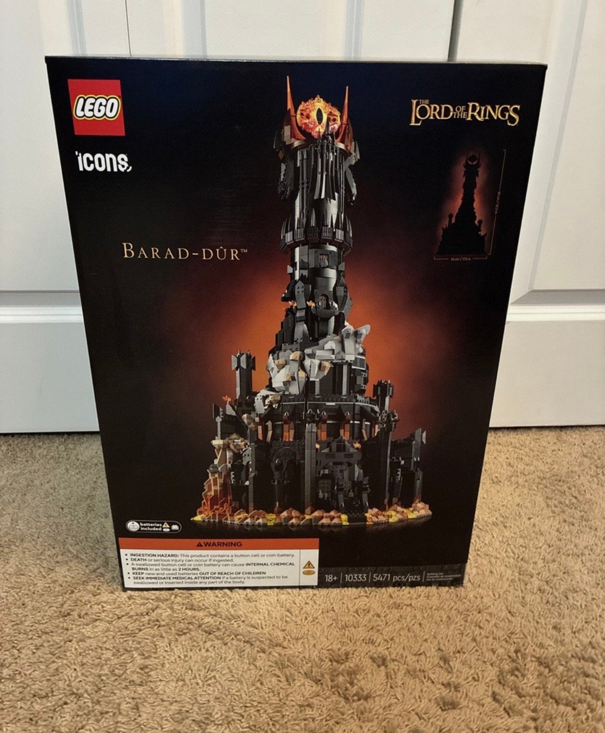 Lego barad dur Lord of the rings, Kinderen en Baby's, Speelgoed | Duplo en Lego, Ophalen of Verzenden, Zo goed als nieuw, Lego