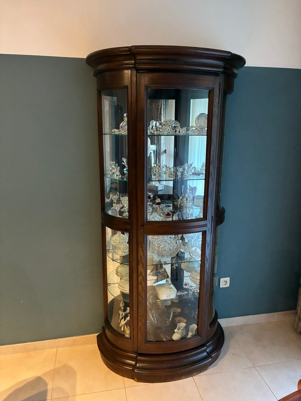 Mooie vitrine kast, Huis en Inrichting, Ophalen, 50 tot 100 cm, 150 tot 200 cm, 25 tot 50 cm