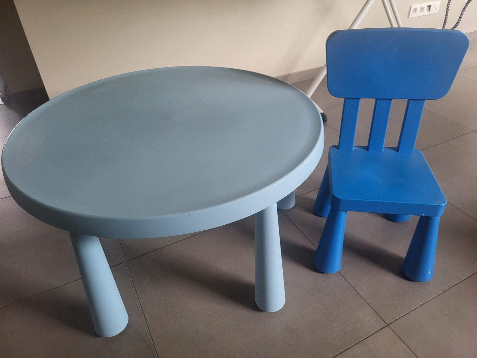Ikea kindertafel met stoel, Enlèvement, Comme neuf, Table(s) et Chaise(s)