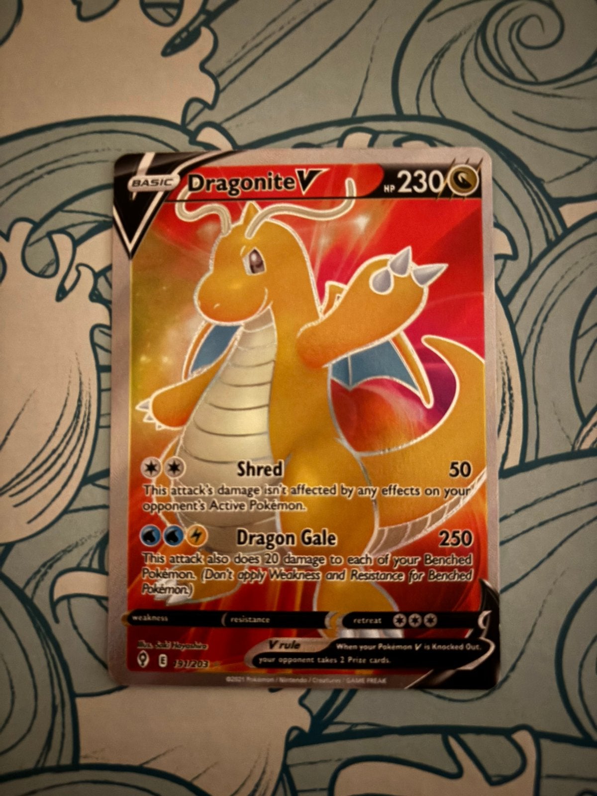 Pokemon kaart - Dragonite FA - Evolving skies, Hobby en Vrije tijd, Ophalen, Nieuw, Losse kaart, Foil