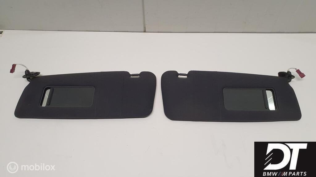 Zonneklep L + R zwart verlicht BMW Coupé E46 51162699047, Gebruikt, Ophalen of Verzenden, BMW, BMW