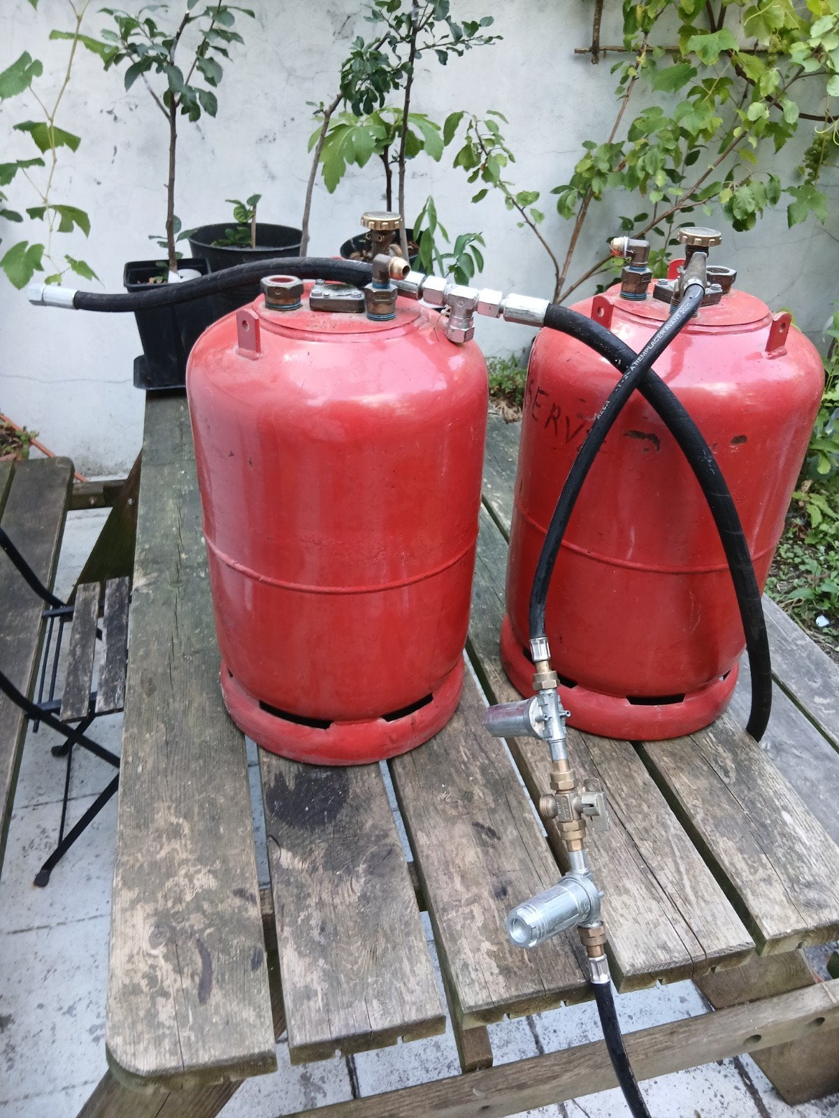 Réservoir 2 bombonnes LPG gaz+filtres, Particulier, LPG