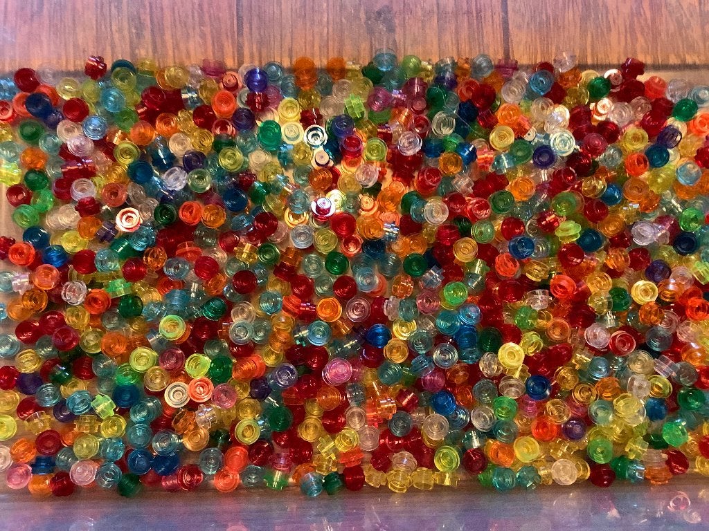 Lego plaatjes 1x1 rond doorzichtig 1000 st / 323-10-3, Ophalen of Verzenden, Zo goed als nieuw, Losse stenen, Lego