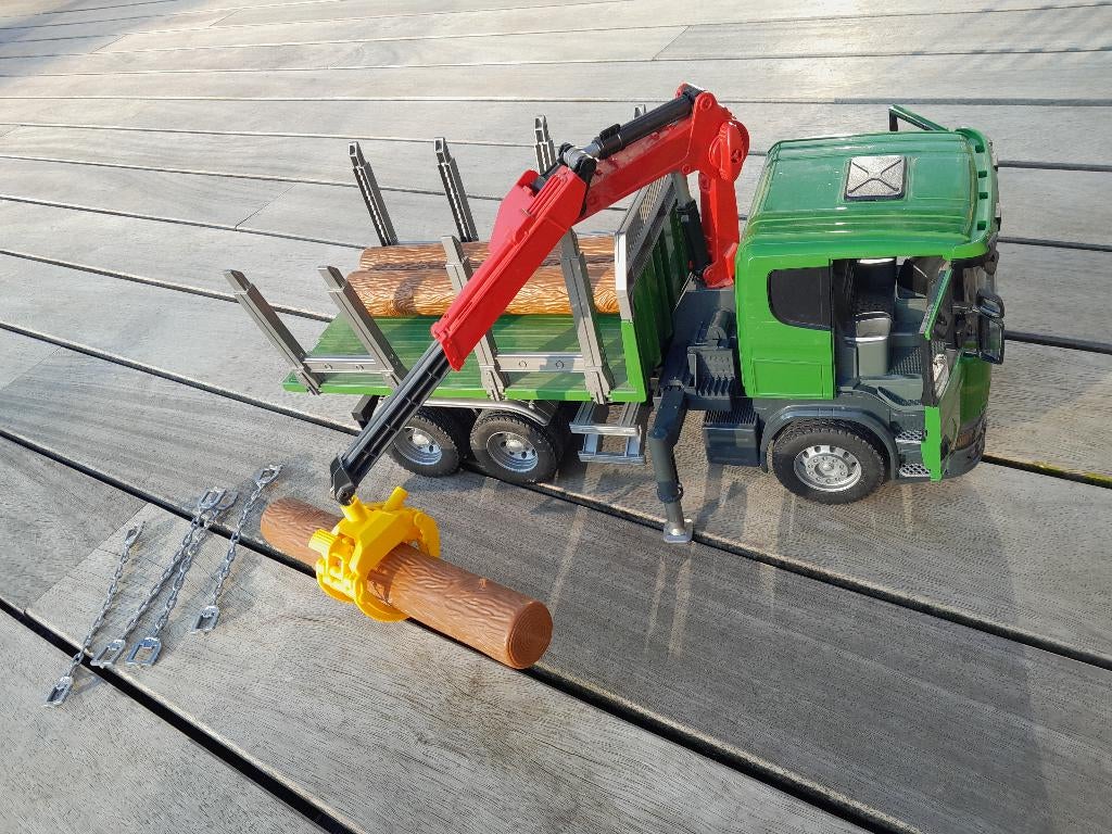 Bruder 02769 vrachtwagen MAN bomentransport  schaal 1:16, Ophalen