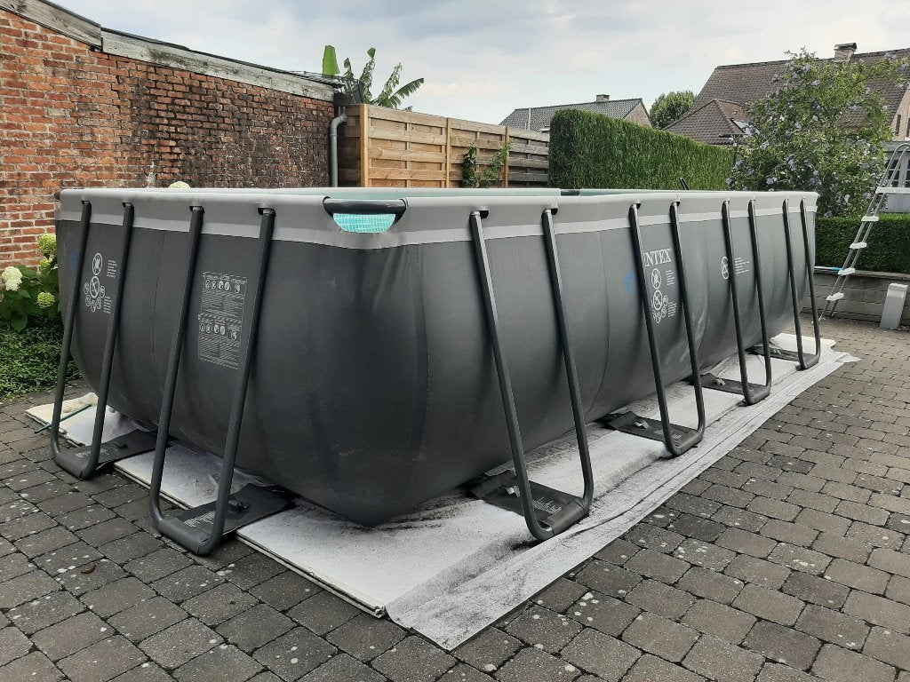 rechthoekig zwembad 5,5m x 2,7m + warmtepomp + filter, Jardin & Terrasse, Piscines, Enlèvement, Utilisé, Rectangulaire, 400 cm ou plus