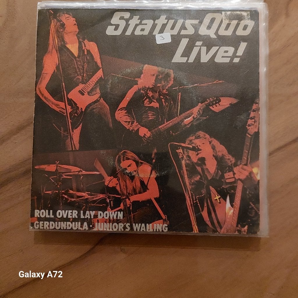 status quo roll over lay down live, Gebruikt, 7 inch, Ophalen of Verzenden, Rock en Metal