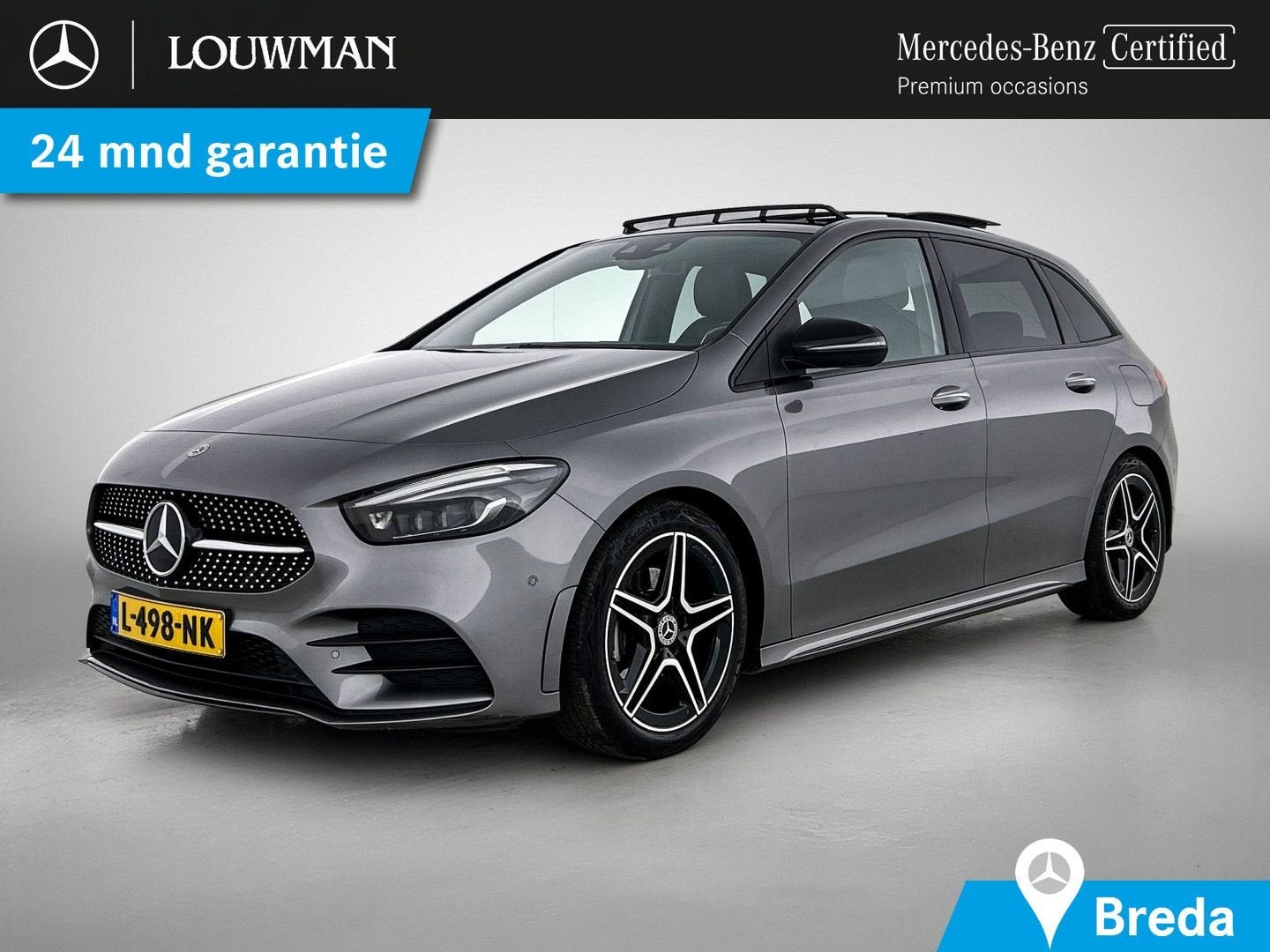 Mercedes-Benz B 200 Business Solution AMG | Panoramadak | Ac, Auto's, Mercedes-Benz, Automaat, Monovolume, Zwart, Zilver of Grijs