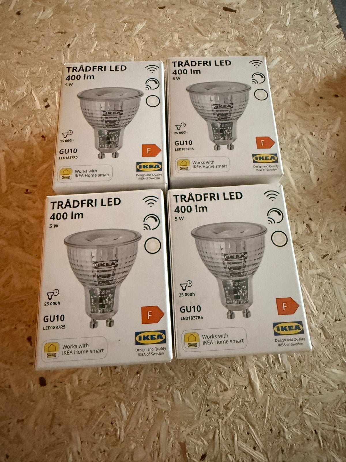 TRADFRI Spot x4, Neuf, Lampe connectée, GU10, Contrôlable via application