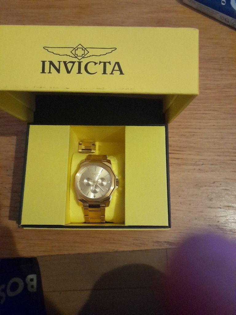 Invicta Speedway 46846 Herenhorloge, Ophalen of Verzenden, Nieuw, Goud, Goud