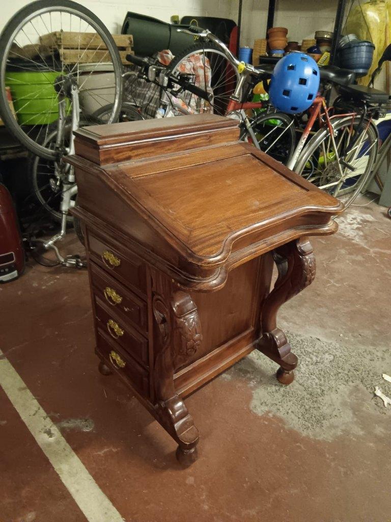 Mahoniehouten schrijftafel voor secretaresse, Huis en Inrichting, Ophalen, Gebruikt, Secrétaire Acajoux Ancien
