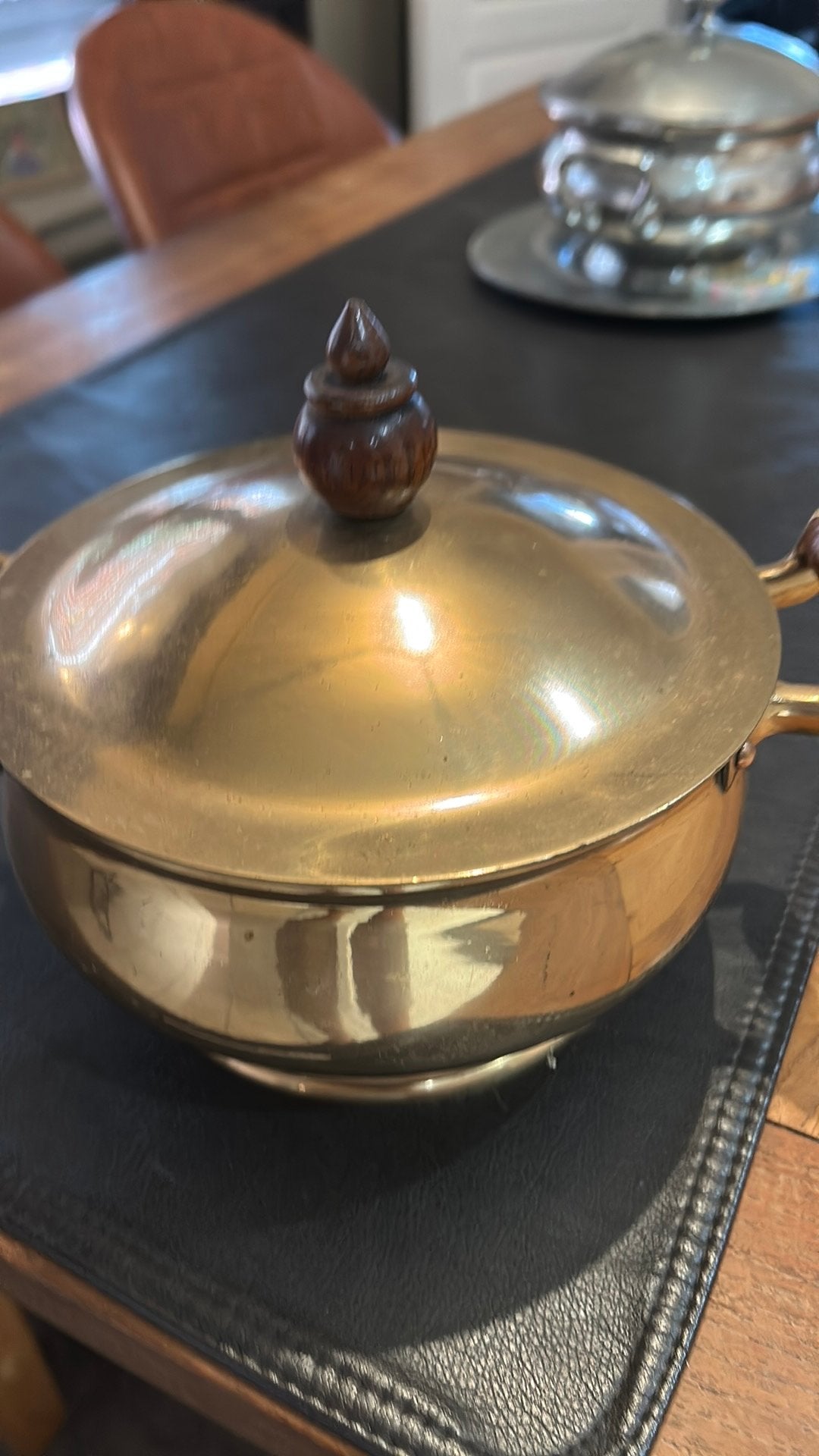 Mooi koper potje 22 cm, Ophalen