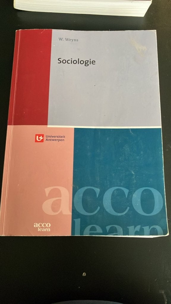 Sociologie. 1ste bachelor communicatie UA, Livres, Enlèvement ou Envoi, Utilisé, Enseignement supérieur, Walter Weyns