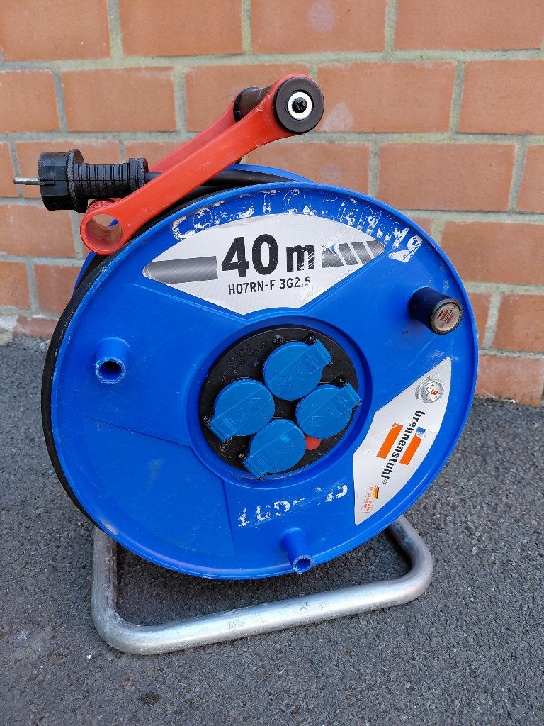verlengkabel + werklicht, Ophalen, Gebruikt, Brennenstuhl, Kabelhaspel
