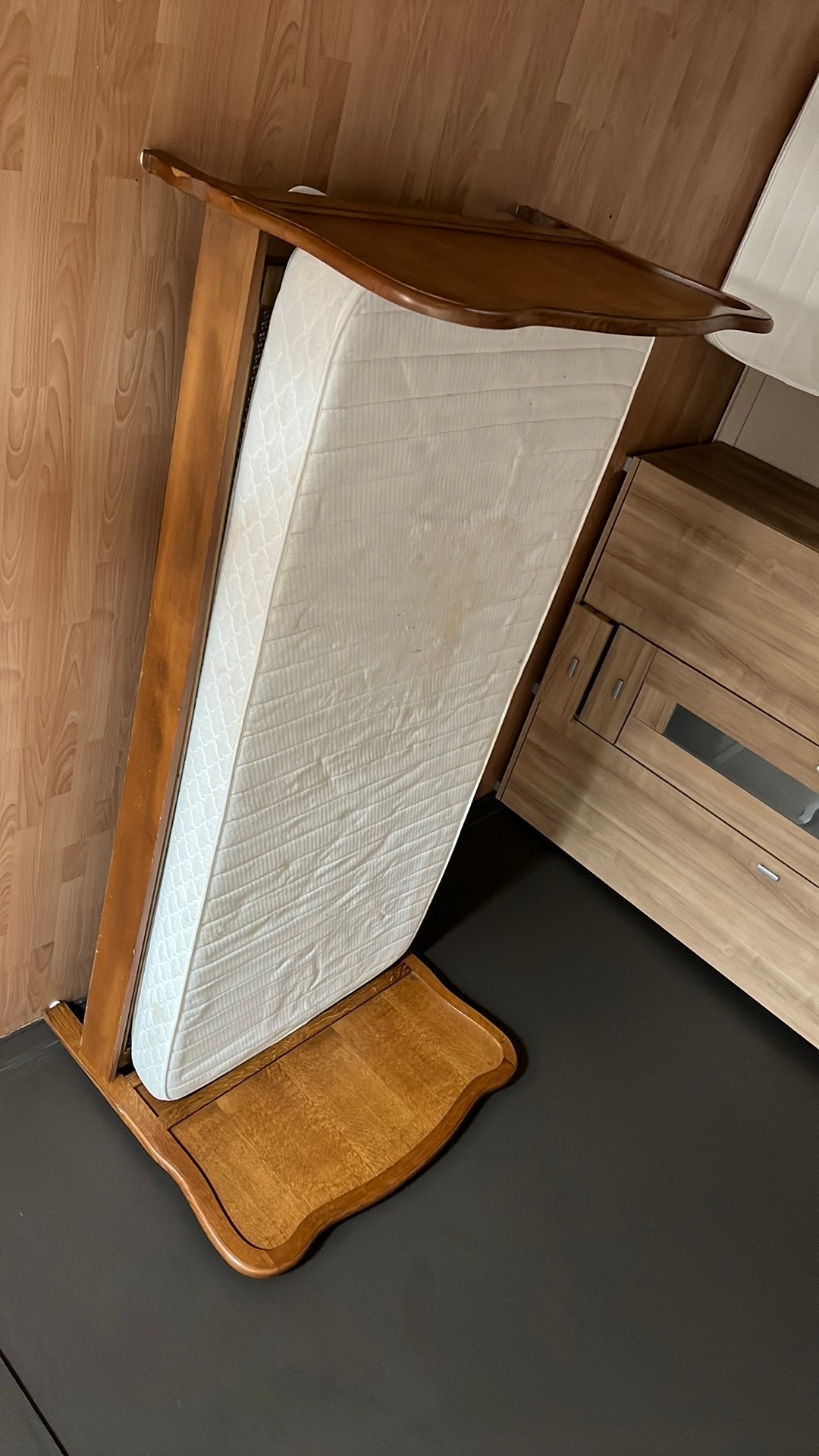 1 persoonsbed, spiraalbodem en matras, Enlèvement, Comme neuf