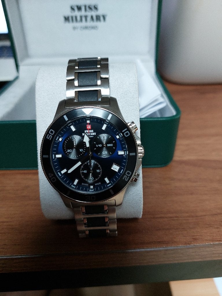 montre SWISS Military by chrono, Bijoux, Sacs & Beauté, Montre-bracelet, Enlèvement ou Envoi, Acier, Acier