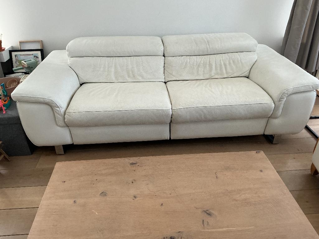 Fauteuil inclinable électrique en cuir, 100 à 125 cm, 200 à 250 cm, Banc droit, Enlèvement