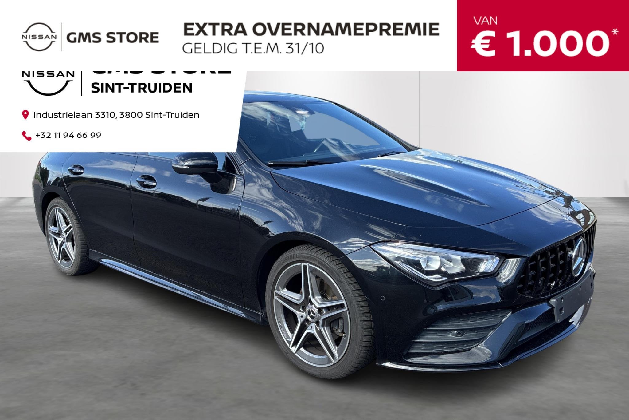 Mercedes-Benz CLA Shooting Brake CLA 180 AMG Line Airco, nav, Auto's, CLA, Stof, Zwart, 4 cilinders