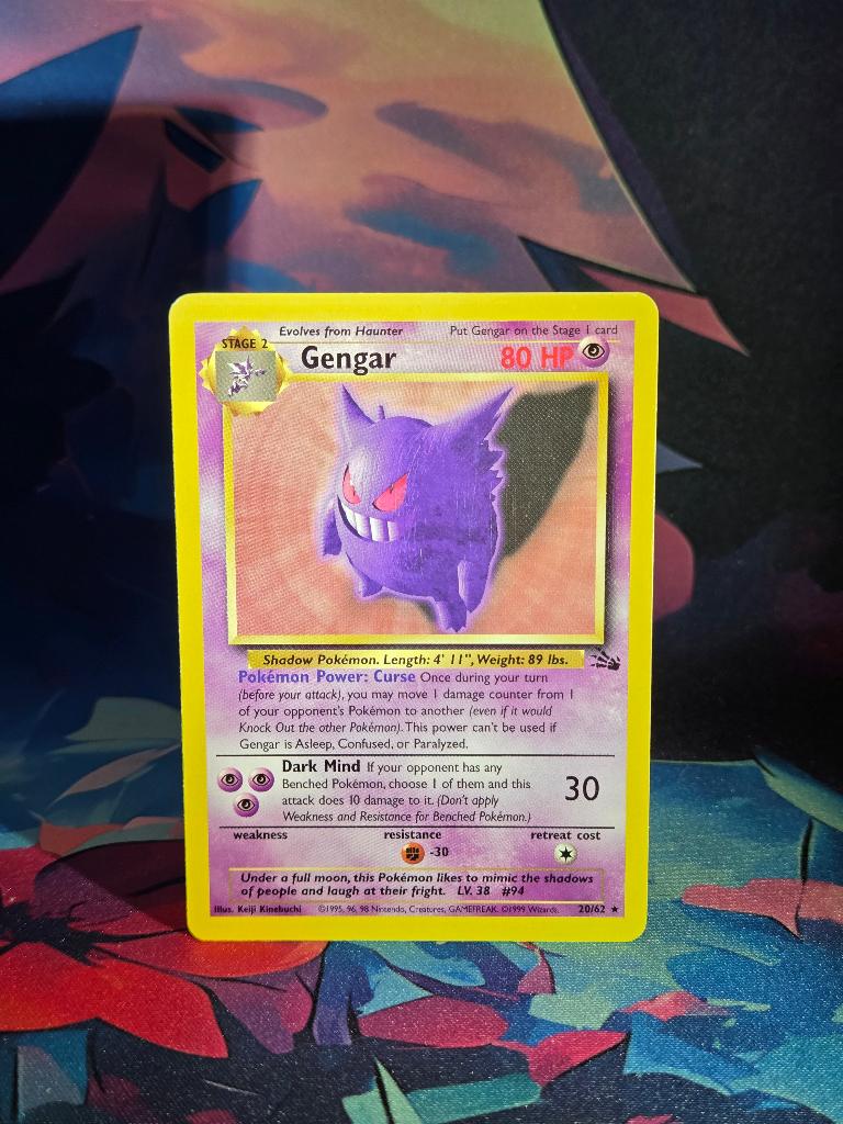 Pokémon Gengar 20/62 – Fossil Vintage (Near-mint), Hobby en Vrije tijd, Verzamelkaartspellen | Pokémon, Ophalen of Verzenden