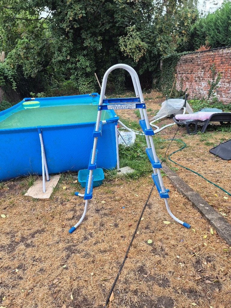 Piscine+pompe a sable+echelle, Jardin & Terrasse, Enlèvement, Utilisé, 80 à 120 cm, Rectangulaire