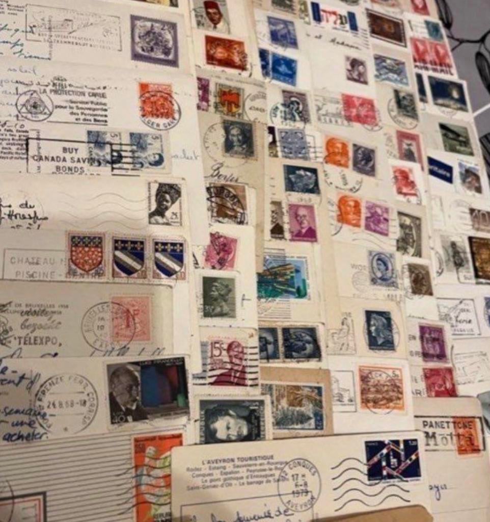 Collection de timbres sur CPA 2 eme lot, Enlèvement ou Envoi