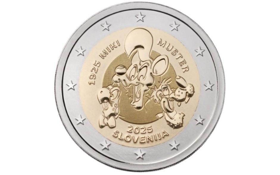 2 euro Slovenië 2025 '100ste geboortedag van Miki Muster', Ophalen of Verzenden, Slovenië, 2 euro, Losse munt