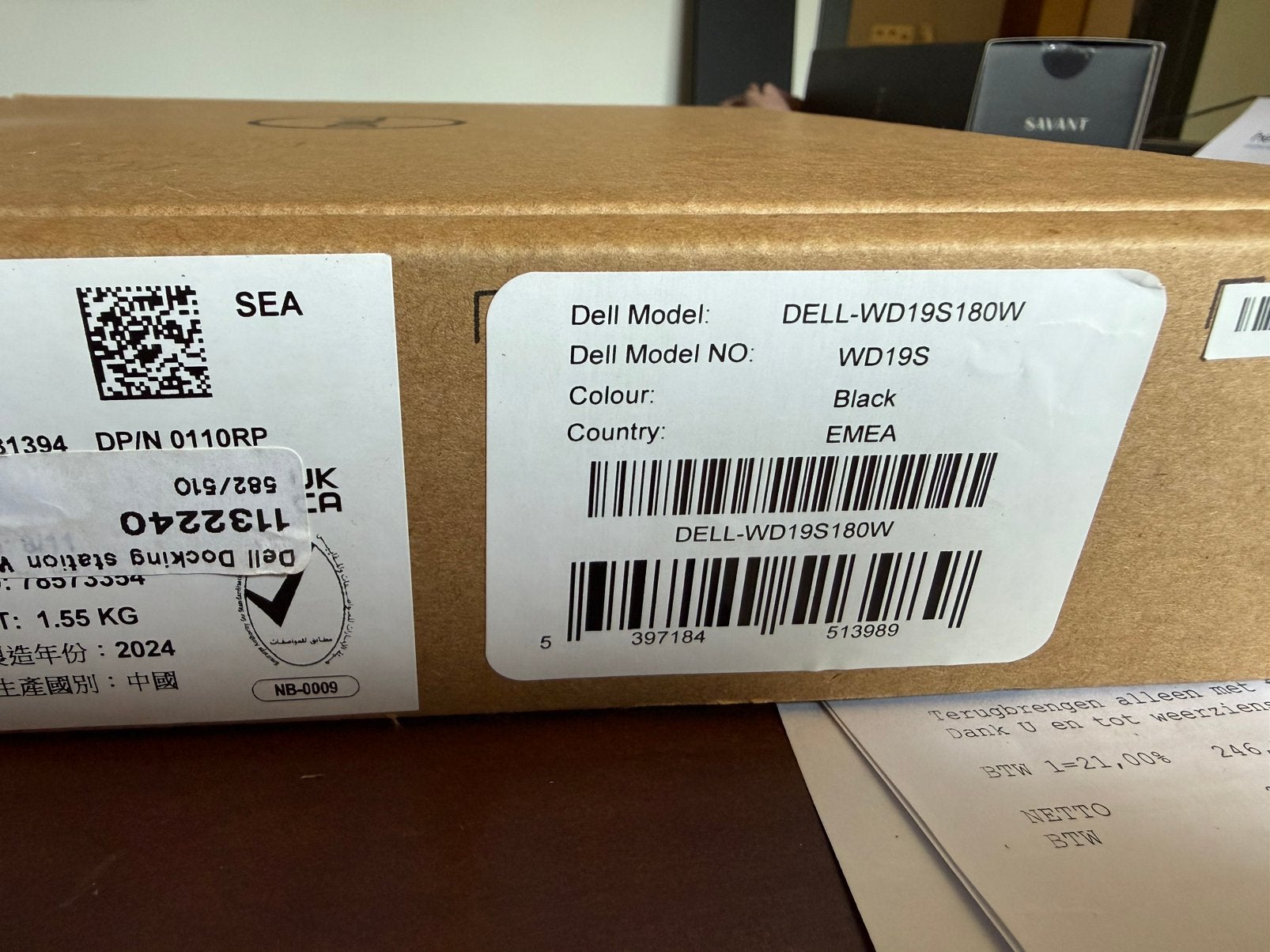 Dell WD19S 180w, Computers en Software, Dockingstations, Ophalen of Verzenden, Nieuw, Docking station, Laptop