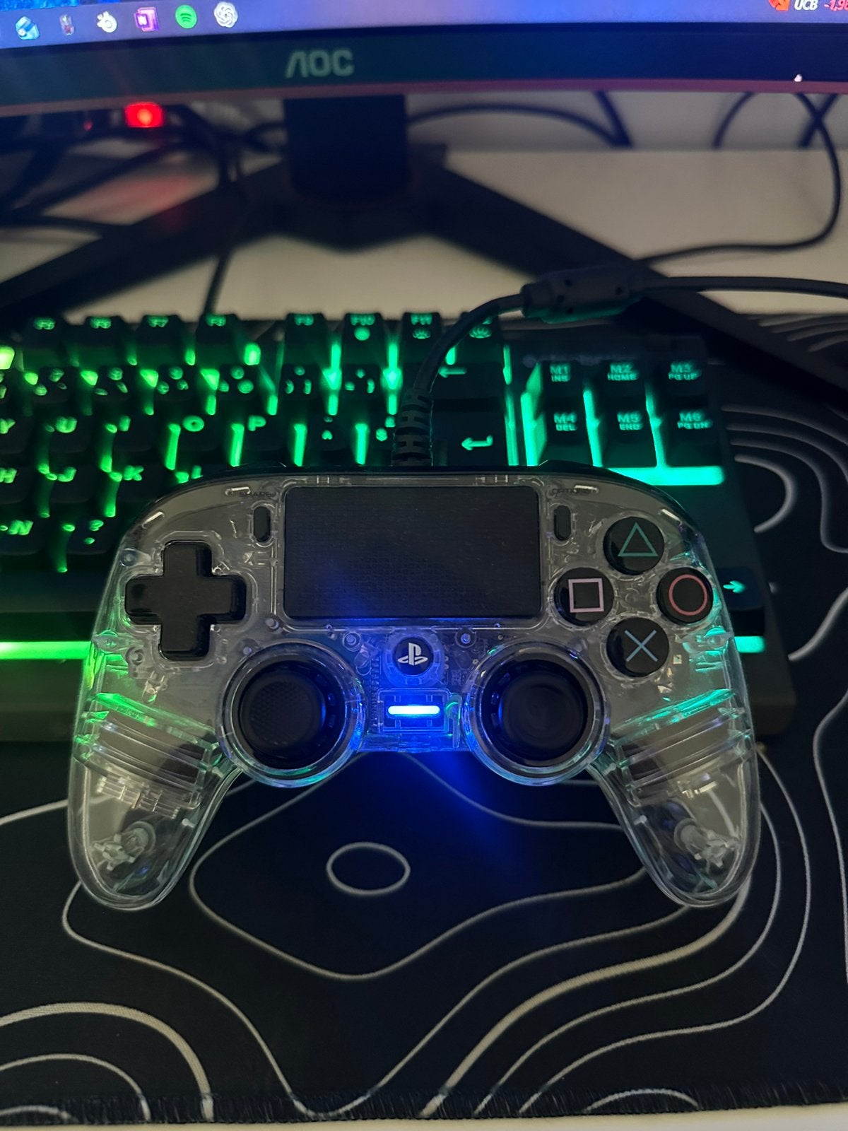 NACON Illuminated Compact Controller bedraad PS4 Blauw, Games en Spelcomputers, Spelcomputers | Sony Consoles | Accessoires, Ophalen of Verzenden