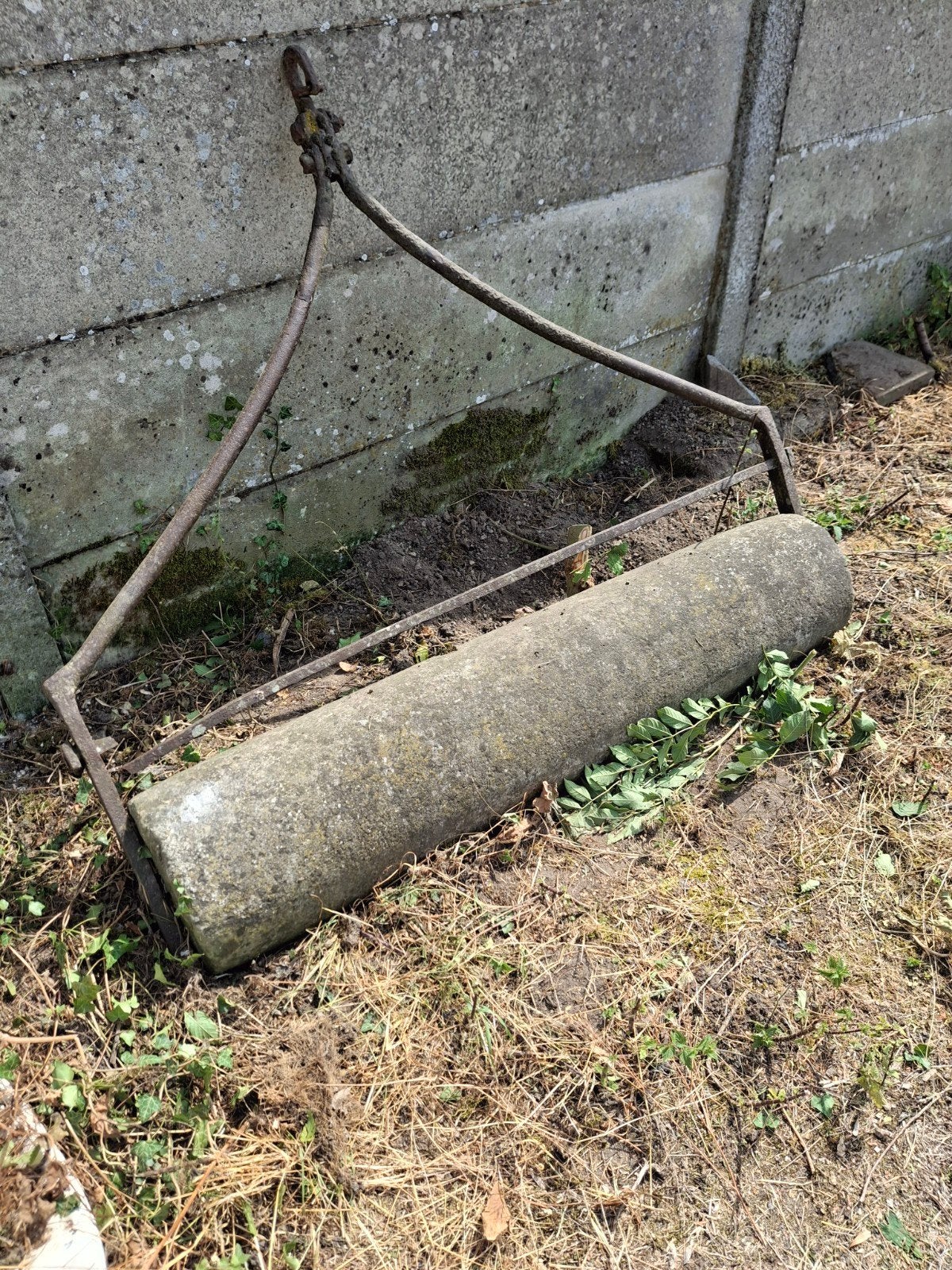 Ancien rouleau agricole en pierre 1,50 m – rouleau de prairi, Enlèvement, Utilisé