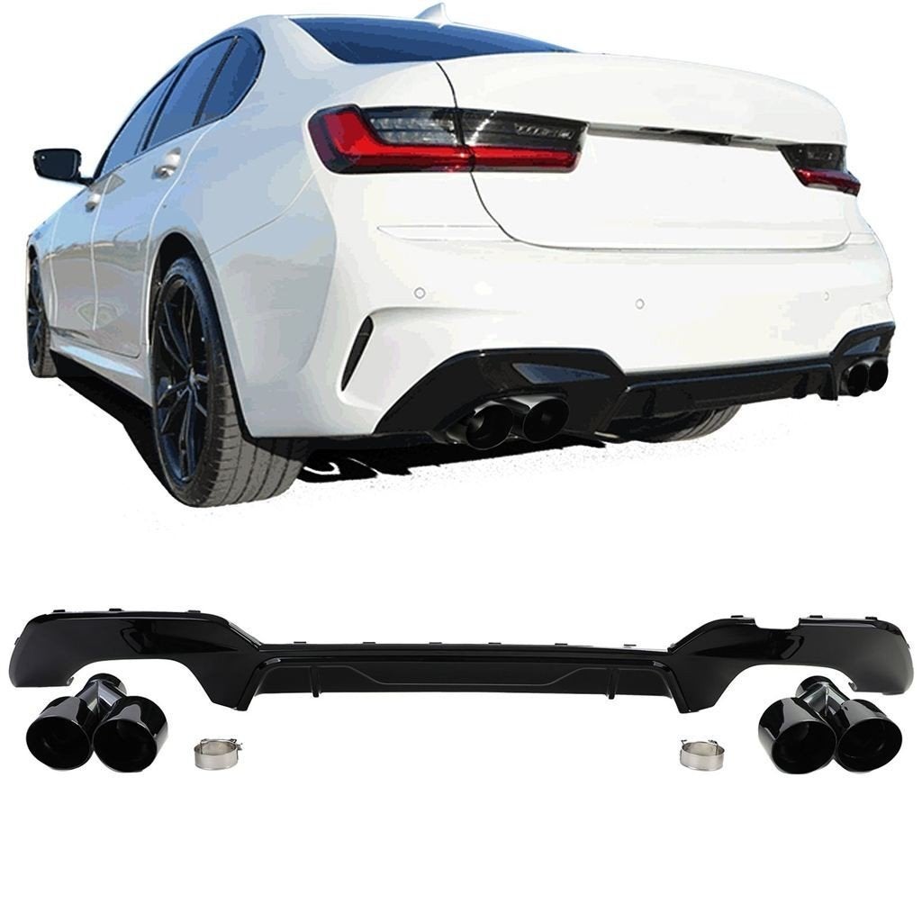 M3 Look Uitlaat Diffuser Voor Bmw 3 Serie G20 G21 M Pack Bla, Verzenden