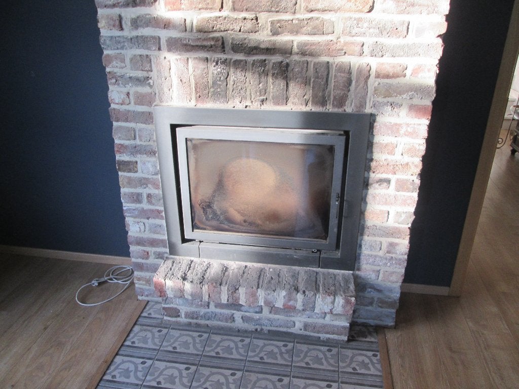 Doorkijk houtkachel, Huis en Inrichting, Kachels, Ophalen, Gebruikt, Houtkachel, Inbouw