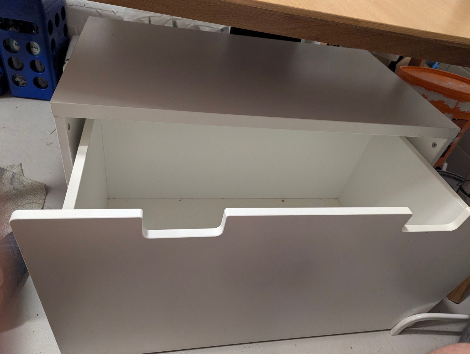 Banc de rangement IKEA Stuva (Blanc) - Bon état, 50 – 75, 50 à 100 cm, Enlèvement, Utilisé