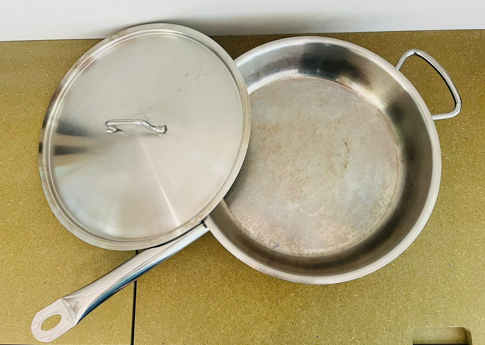 Steelpan 32 cm inductie, Huis en Inrichting, Keuken | Potten en Pannen, Ophalen, Zo goed als nieuw