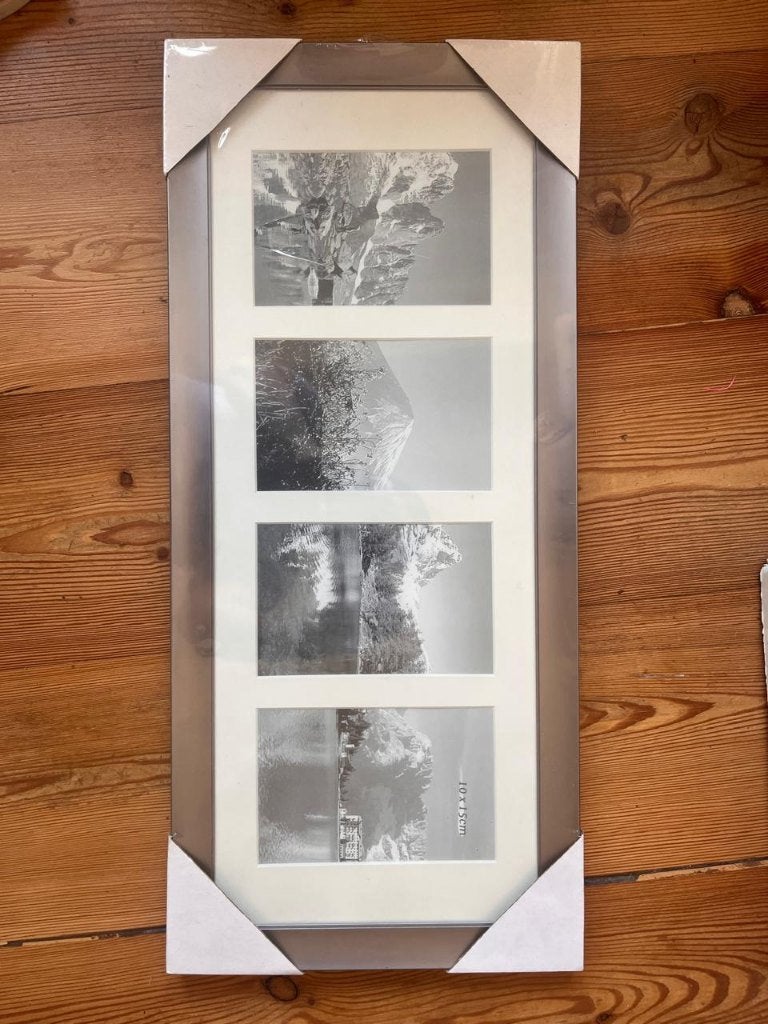 Fotolijst Deknudt voor 4 foto's, Audio, Tv en Foto, Fotografie | Fotolijsten, Nieuw, Standaard fotolijst, Kunststof, Zilver, Ophalen of Verzenden