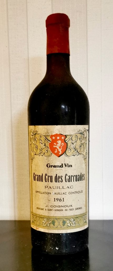 Grand Cru des Carruades 1961 — Pauillac - Oude Bordeaux, Verzamelen, Ophalen, Frankrijk, Zo goed als nieuw, Rode wijn