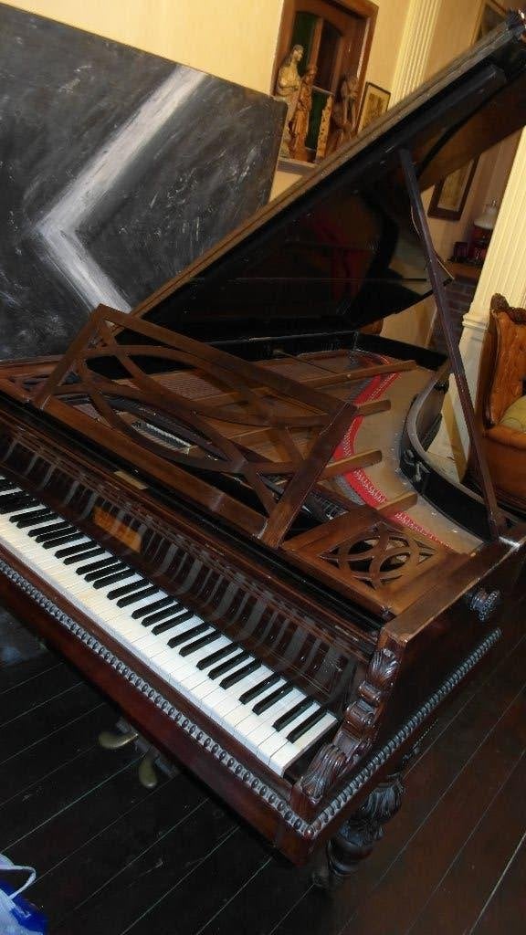Ignace Pleyel-piano, Muziek en Instrumenten, Piano's, Ophalen, Gebruikt, Bruin, Piano