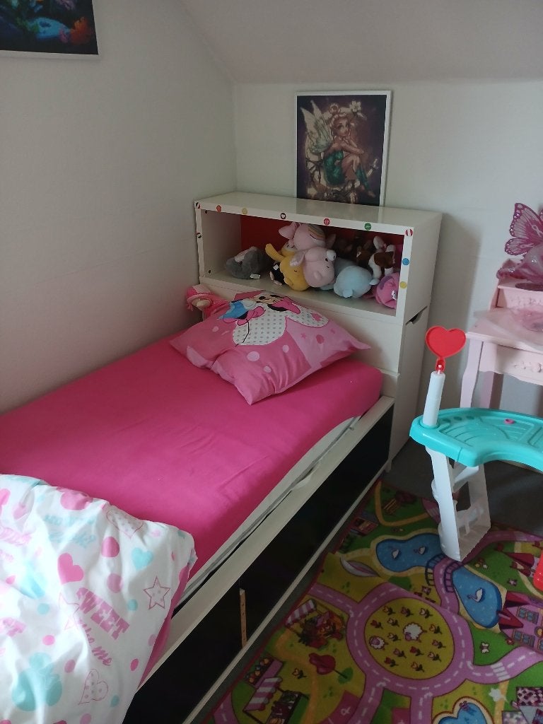 1 persoonsbed, Huis en Inrichting, Slaapkamer | Matrassen en Bedbodems, Ophalen, Gebruikt, 90 cm, Eenpersoons