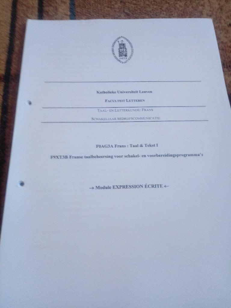 Module de cours Expression écrite, Livres, Neuf, Diverse auteurs, Enseignement supérieur, Alpha